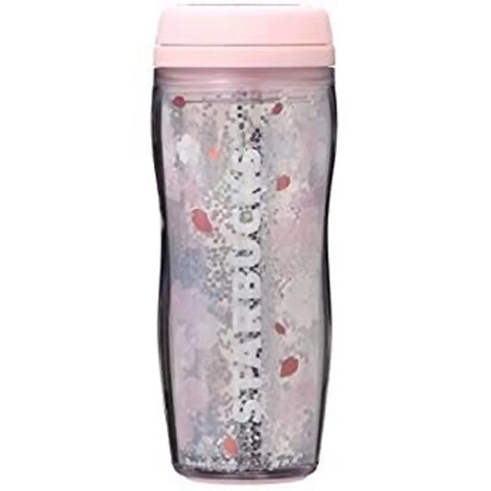 New Starbucks Sakura Sparkle Glitter Tumbler 12oz